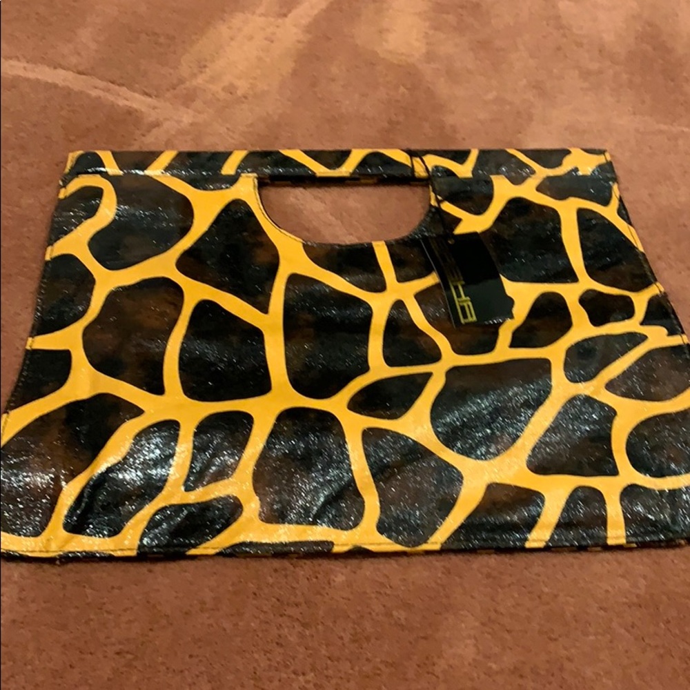 Jungle print clutch